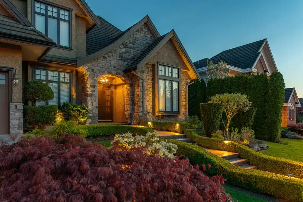 Luxury single-family homes in Metro Vancouver with city skyline view